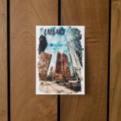 カルガリーカラフルアルバータシティスケープ ポストカード