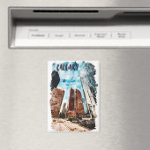 カルガリーカラフルアルバータシティスケープ マグネット (インサイチュ (食洗機))