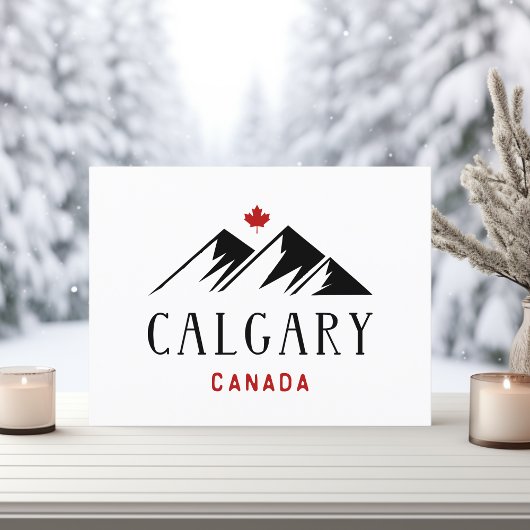 カルガリークールカナダマウンテンズメープルリーフ ポストカード