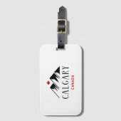 カルガリークールカナダマウンテンズメープルリーフ ラゲッジタグ (正面縦)