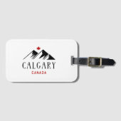 カルガリークールカナダマウンテンズメープルリーフ ラゲッジタグ (正面横)
