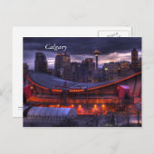 カルガリーダウンタウンサンセットポストカード ポストカード (正面/裏面)