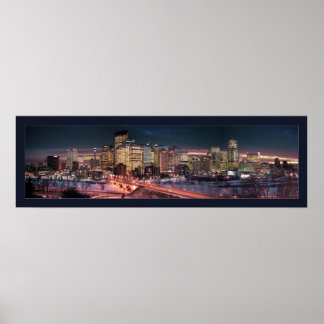 カルガリー凍っていザリバー縁どー ポスター