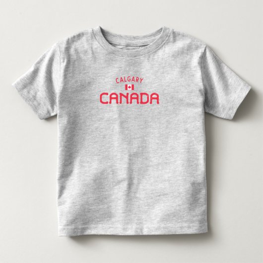 カルガリー動揺してカナダ トドラーTシャツ (正面)