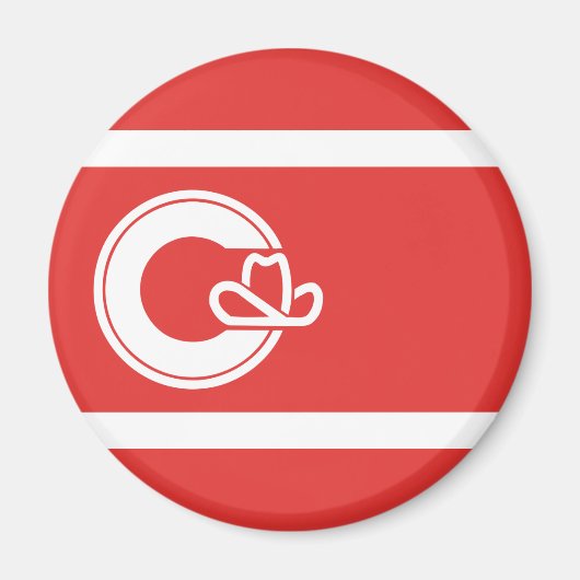 カルガリー国旗、アルバータ・マグネット マグネット (正面)