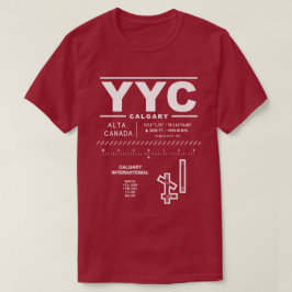 カルガリー国際的エアポートYYC Tシャツ