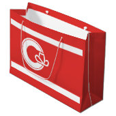 カルガリー州旗，アルバータ大抱き枕 ラージペーパーバッグ (正面アングル)