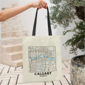 カルガリー アルバータ州都市地図トートバッグ トートバッグ