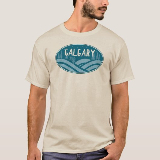 カルガリー アルバータ州 アウトドア Tシャツ (正面)
