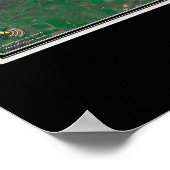 カルガリー・アルバータ衛星ポスターマップ ポスター (角)