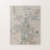 カルガリー・アルバータ・カナダのヴィンテージの地図（1906年） ジグソーパズル (縦)