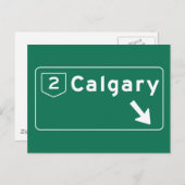 カルガリー,カナダロードサイン ポストカード (正面/裏面)