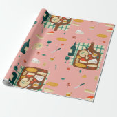 カルキュテリーチーズボード料理グルメグルメ ラッピングペーパー (アンロールド)