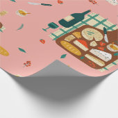 カルキュテリーチーズボード料理グルメグルメ ラッピングペーパー (角)