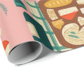 カルキュテリーチーズボード料理グルメグルメ ラッピングペーパー (ロールコーナー)