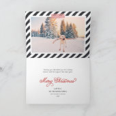 カルクボードレタリングホリデーフォトカード シーズンカード (内部)