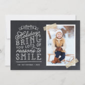 カルクボードレタリングホリデーフォトカード シーズンカード (正面)