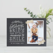 カルクボードレタリングホリデーフォトカード シーズンカード (スタンド正面)