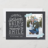 カルクボードレタリングホリデーフォトカード シーズンカード (正面)