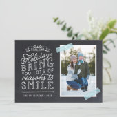 カルクボードレタリングホリデーフォトカード シーズンカード (スタンド正面)