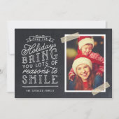 カルクボードレタリングホリデーフォトカード シーズンカード (正面)