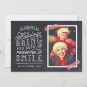 カルクボードレタリングホリデーフォトカード シーズンカード (正面)