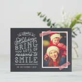 カルクボードレタリングホリデーフォトカード シーズンカード (スタンド正面)