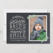 カルクボードレタリングホリデーフォトカード シーズンカード (正面)