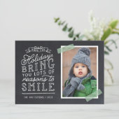 カルクボードレタリングホリデーフォトカード シーズンカード (スタンド正面)