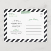 カルクボードレタリングホリデーフォトカード シーズンポストカード (裏面)