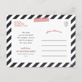 カルクボードレタリングホリデーフォトカード シーズンポストカード (裏面)