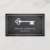 カルクボードヴィンテージアンティーク実在鍵不動産 名刺 (正面)