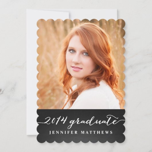 カルクボード卒業パーティー招待状 招待状 (正面)