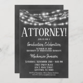 カルクボード弁護士卒業パーティー招待状 招待状 (正面/裏面)