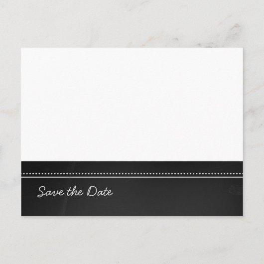 カルクボード日付の結婚はがきを保存 案内ポストカード (裏面)