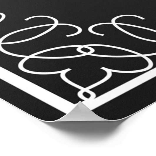 カルクボード結婚スタイルのプリントへようこそ ポスター (角)