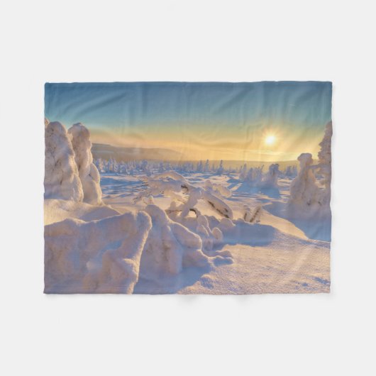 カルコノゼ山地、国立公園 フリースブランケット (正面(横))