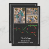 カルコボードに描かれたクリスマスカロル シーズンカード (正面/裏面)