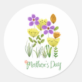 カルコマニア・デ・フェリシタシオン・デル・ディア・デ・ラ・マドレー ラウンドシール