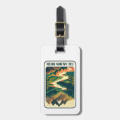 カルサーモンリバーカリフォルニア色 ラゲッジタグ (正面縦)