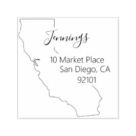 カルシウム |カリフォルニア州差出人住所スタンプ セルフインキングスタンプ