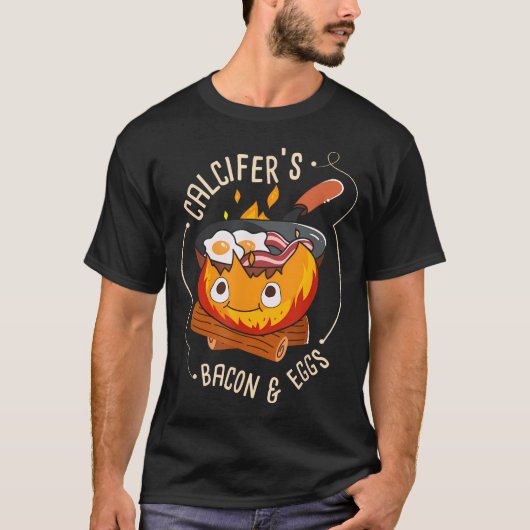 カルシファーのベーコンとエッグⅠ キャンプクッキングⅠ Tシャツ (正面)