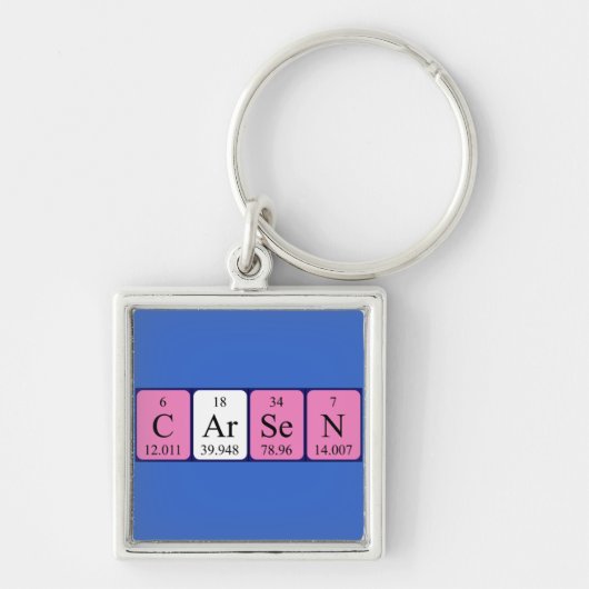 カルゼン期別テーブル名キーリング キーホルダー (正面)