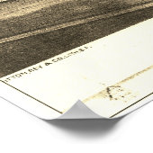 カルソン市1875年頃「鳥の目」の地図 ポスター (角)