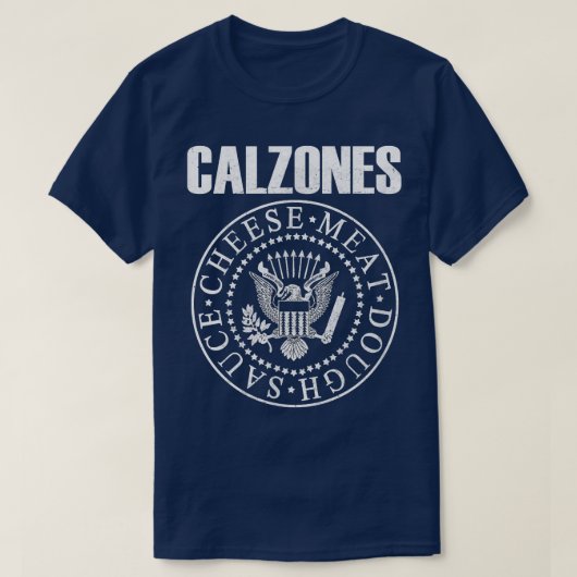 カルゾーンおもしろいパンク音楽料理食品 Tシャツ (デザイン正面)
