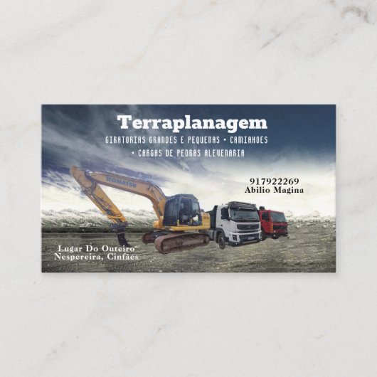 カルタオ・デ・ヴィシタ・ブルドーザー 名刺 (正面)
