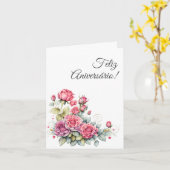 カルタオemポルトガル語:誕生日カードバラの花 カード (黄色い花)