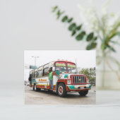 カルタカラフルヘナのバス ポストカード (スタンド正面)