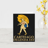 カルタゴは破壊されねばならない 面白いローマの歴史衣装 (s カード (黄色い花)