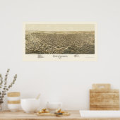 カルタゴMOパノラママップ – 1891 ポスター (キッチン)